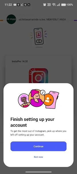 Insta Pro 3 app interface